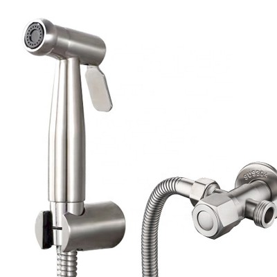 High Pressure Handheld Stainless Steel Wall Mounted Toilet Bidet Sprayer Set